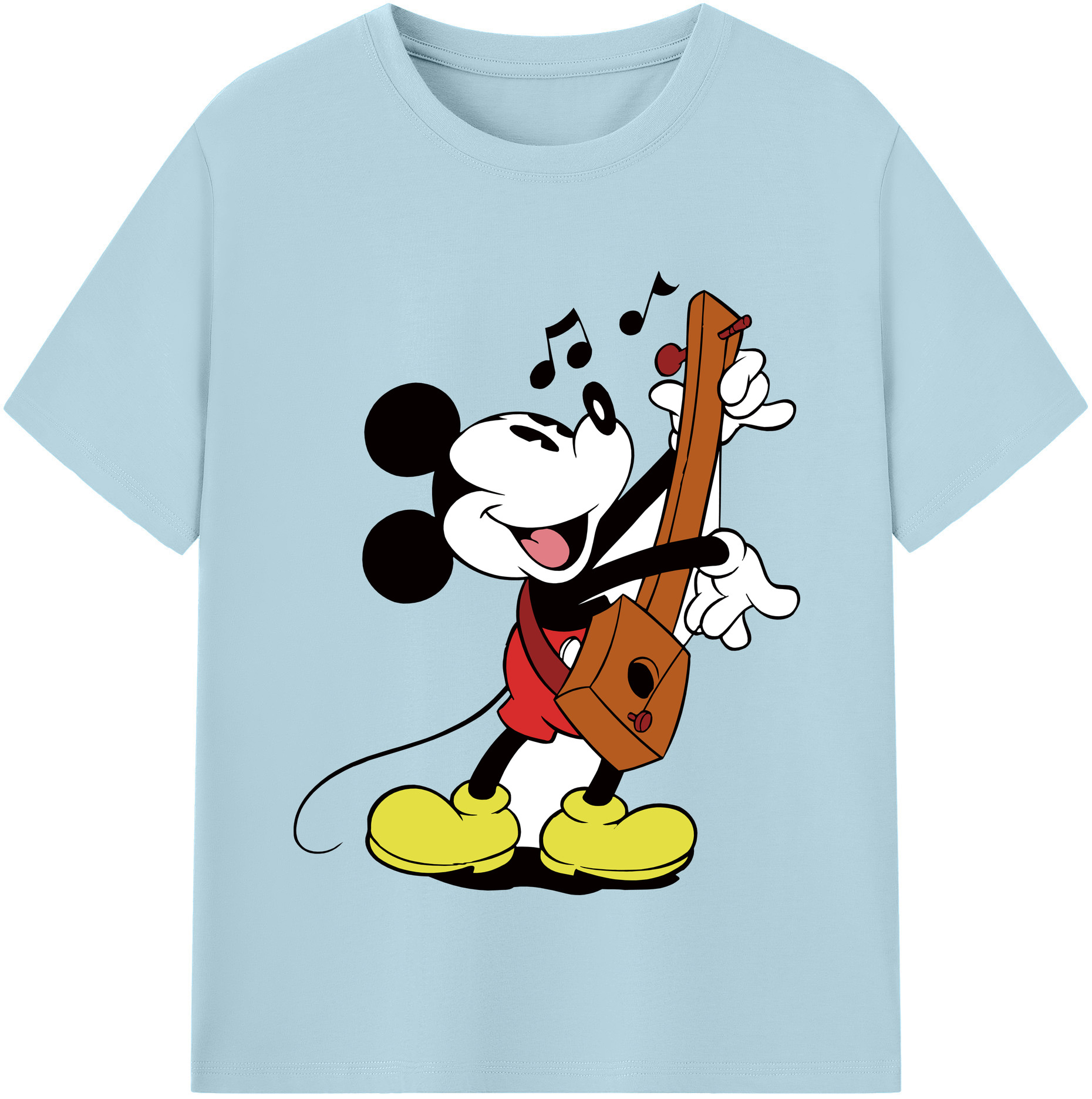 （画像用） ミッキーマウス Mickey Mouse 綿100％半袖Tシャツ（フロントプリント）